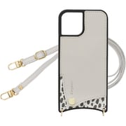 SH-IPSE3-ANLG [iPhone8/7/SE（第2世代/第3世代） 用 ケース スマホショルダー スマホケース ショルダータイプ くすみカラー エレガンテ Elegante/アニマル×ライトグレー]