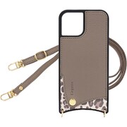 SH-IP13-ANTP [iPhone 13 用 ケース スマホショルダー スマホケース ショルダータイプ くすみカラー エレガンテ Elegante/アニマル×トープ]