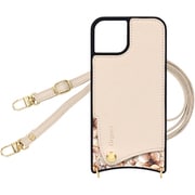 SH-IP13-FLEC [iPhone 13 用 ケース スマホショルダー スマホケース ショルダータイプ くすみカラー エレガンテ Elegante/花柄×エクリュ]