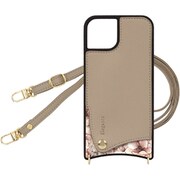 SH-IP14PM-FLFA [iPhone14 Pro Max 用 ケース スマホショルダー スマホケース ショルダータイプ くすみカラー エレガンテ Elegante/花柄×フォーン]