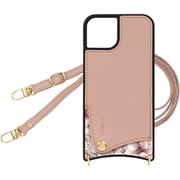 SH-IP14PM-FLGP [iPhone14 Pro Max 用 ケース スマホショルダー スマホケース ショルダータイプ くすみカラー エレガンテ Elegante/花柄×グレイッシュピンク]