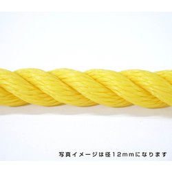6300040574 [ポリエチレンロープ 黄 8mm 100m巻]