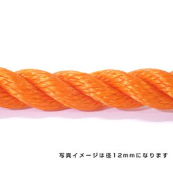 6300040591 [ポリエチレンロープ オレンジ 9mm 100m巻]