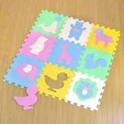 15-130 [パズルマット ジョイントマット 動物 9枚入り 厚み1cm]