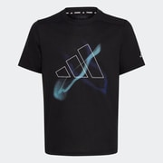 AEROREADY グラフィック半袖Tシャツ EBP01 HR5921 ブラック/ホワイト J120サイズ [アウトドア トップス キッズ]