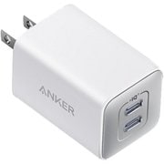 USB急速充電器 Anker 523 Charger（Nano 3 47W）USB PD（パワーデリバリー）対応 47W USB-C×2 コンパクト 2台同時充電可 ホワイト A2039N21