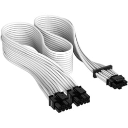 CORSAIR Premium Individually Sleeved 12＋4pin PCIe Gen 5 Type-4 600W 12VHPWR Cable, White CP-8920332