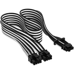 CORSAIR Premium Individually Sleeved 12＋4pin PCIe Gen 5 Type-4 600W 12VHPWR Cable, Black＆White CP-8920333
