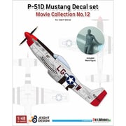 JD48005 1/48 WWII アメリカ陸軍航空隊戦闘機 P-51Dマスタング デカール/フィギュアセット ムービーコレクションNo.12「トップガン」2022（タミヤ用） [プラモデル用パーツ]