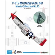 JD72008 1/72 WWII アメリカ陸軍航空隊戦闘機 P-51Dマスタング デカール/フィギュアセット ムービーコレクションNo.13「トップガン」2022（タミヤなど用） [プラモデル用パーツ]