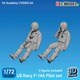DF72001 1/72 現用 アメリカ海軍 着座したF-14Aパイロットセット（アカデミーF-14A（12560）用 2体入） [プラモデル用パーツ]