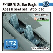 DS72005 1/72 現用 アメリカ空軍/韓国空軍 F-15Eストライクイーグル/F-15Kスラムイーグル ACES-II射出座席セット ウール張りタイプ（アカデミー用） [プラモデル用パーツ]