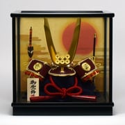 兜飾り 兜ケース飾り 8号真田兜 ガラスケース コンパクト Koei-551