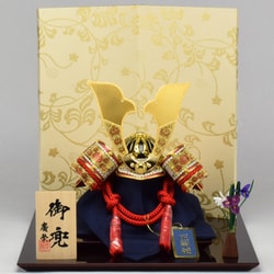 兜飾り 5号兜 赤 コンパクト シンプル 産地岩槻 Koei-502193-B