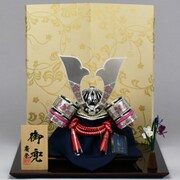 兜飾り 5号兜 銀 コンパクト シンプル 産地岩槻 Koei-502193-D