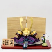 兜飾り 水明飾り 黒小札 コンパクト 7号兜 鈴甲子 雄山作 産地岩槻 Koei-502103-2B