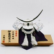 兜飾り 5号銀兜 伊達 コンパクト シンプル 伊達兜 一徳作 産地岩槻 Koei-504112-DA