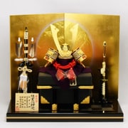 兜飾り 純金箔押8号兜 赤糸縅 コンパクト 豪華 一徳作 産地岩槻 Koei-529106-3B