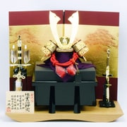 兜飾り 純金箔押10号兜 赤糸縅 コンパクト 豪華 一徳作 産地岩槻 Koei-531101-2A