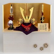 兜飾り 兜収納飾り 春梅8号兜飾り コンパクト 豪華 一徳作 純金箔押兜 産地岩槻 Koei-235-204