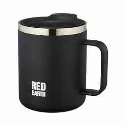 マグカップ フタ付き 370ml RED EARTH ステンレス ブラック REA-2500