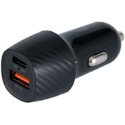 JYU-DCU02BK [20W PD充電対応カーチャージャー Type-C 1ポート+A 1ポート ブラック]