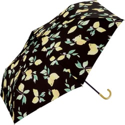 折りたたみ傘 晴雨兼用 レモン ミニ 50cm 手開き式 紫外線防止効果 9716-012-002 BK