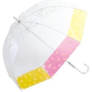 長傘 ビニール傘 プリントドームシャイニーアンブレラ 60cm 手開き式PT-039 PK