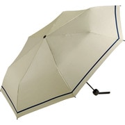 折りたたみ傘 晴雨兼用 UNISEX BASIC FOLDING Wpc. 58cm 手開き式 UVカット ベージュシングルライン ミニ UX001-078-002