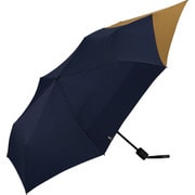 折りたたみ傘 晴雨兼用 UNISEX BACK PROTECT FOLDING Wpc. ネイビー×キャメル ミニ