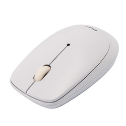 無線3ボタンBlueLEDマウス ホワイト MUS-RKT209W