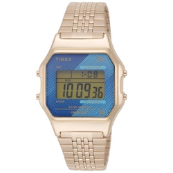 Classic Digital TIMEX 80 （タイメックス80） ローズゴールド ブルー 正規品 1年保証 TW2V19600