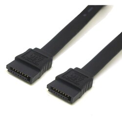 SATA3ケーブル 黒 ラッチなし 20cm SS-SAFC-SS02K