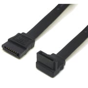 SATA3ケーブル 片下L型 黒 ラッチなし 100cm SS-SAFC-SL10K