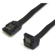 SATA3ケーブル 片下L型 黒 ラッチ付 100cm SS-SAFC-SL10LK