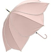 長傘 婦人用 frella(フレラ) 60cm ジャンプ式 グラスファイバー骨(親骨) Natural Basic ピンクベージュ 712-040