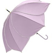 長傘 婦人用 frella(フレラ) 60cm ジャンプ式 グラスファイバー骨(親骨) Natural Basic パープル 712-040