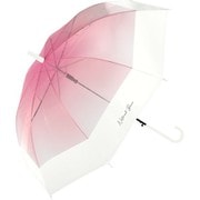 ビニール傘 グラデーションバイカラービニール 60cm ジャンプ式 グラスファイバー骨(親骨) ピンク 113-020