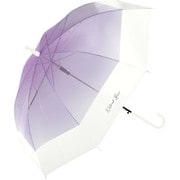 ビニール傘 グラデーションバイカラービニール 60cm ジャンプ式 グラスファイバー骨(親骨) パープル 113-020