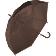 ビニール傘 パイピングカラービニール 65cm ジャンプ式 グラスファイバー骨(親骨) Natural Basic ハードブラウン 113-023