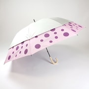 トランスフォーム傘 晴雨兼用 60cm UV加工 耐風/遮熱/遮光 CC ドットプリント オフホワイト 27018OW