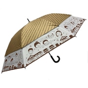 トランスフォーム傘 晴雨兼用 60cm UV加工 耐風/遮熱/遮光 吉本興業新喜劇タレントプリント ベージュ 27144BE