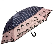 トランスフォーム傘 晴雨兼用 60cm UV加工 耐風/遮熱/遮光 吉本興業新喜劇タレントプリント ネイビー 27144NV