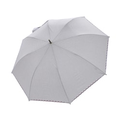 ショートワイド傘 晴雨兼用 55cm UV加工 綿×ポリエステル ジャガードストライプ ブラック 27373BK