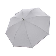ショートワイド傘 晴雨兼用 55cm UV加工 綿×ポリエステル ジャガードストライプ ブラック 27373BK