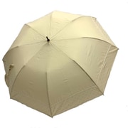 ショートワイド傘 晴雨兼用 55cm UV加工 綿×ポリエステル 切り継ぎドットプリント ベージュ 27374BE
