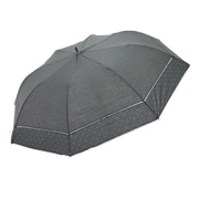 ショートワイド傘 晴雨兼用 55cm UV加工 綿×ポリエステル 切り継ぎドットプリント ブラック 27374BK