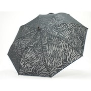 ショートワイド傘 晴雨兼用 55cm UV加工 綿×ポリエステル ゼブラ透かし柄 ブラックネイビー 27377BKNV