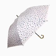 ショートワイド傘 晴雨兼用 55cm UV加工 遮熱/遮光 CC 星柄プリント 竹手元 ピンク 27386PK