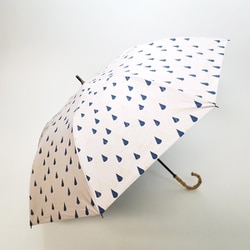 ショートワイド傘 晴雨兼用 55cm UV加工 遮熱/遮光 CC ティピー柄プリント 竹手元 ピンク 27387PK